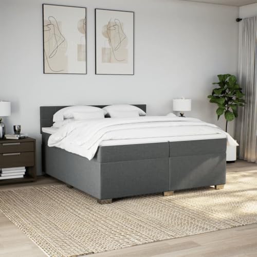 HEFZGDB Boxspringbett mit Matratze Dunkelgrau 200x200 cm Stoff Daybed Gästebett Bettgestell Einzelbett für Gästezimmer Schlafzimmer Wohnbereich Herberge HEFZGDB Boxspringbett mit Matratze Dunkelgrau 200x200 cm Stoff Daybed Gästebett Bettgestell Einzelbett für Gästezimmer Schlafzimmer Wohnbereich Herberge von HEFZGDB