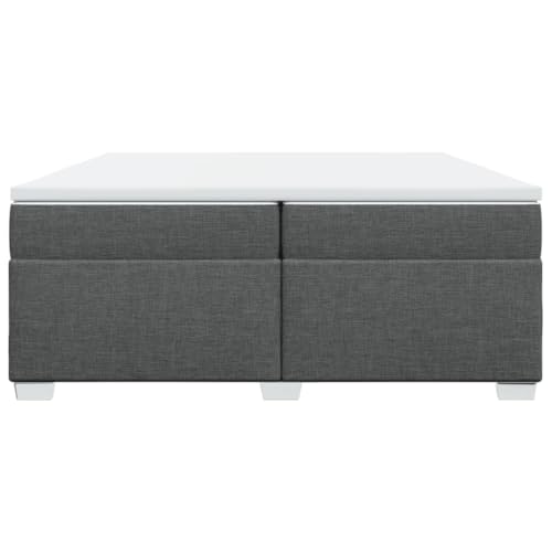 HEFZGDB Boxspringbett mit Matratze Dunkelgrau 200x200 cm Stoff Double Bed Gästebett Bed Frame Bettrahmen für Wohnbereich Gästezimmer Herberge Schlafzimmer HEFZGDB Boxspringbett mit Matratze Dunkelgrau 200x200 cm Stoff Double Bed Gästebett Bed Frame Bettrahmen für Wohnbereich Gästezimmer Herberge Schlafzimmer von HEFZGDB