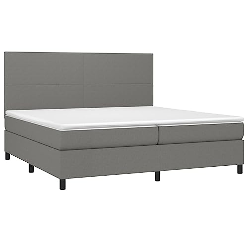 HEFZGDB Boxspringbett mit Matratze Dunkelgrau 200x200 cm Stoff Double Bed Gästebett Bed Frame Doppelbett für Gästezimmer Wohnbereich Schlafzimmer Herberge HEFZGDB Boxspringbett mit Matratze Dunkelgrau 200x200 cm Stoff Double Bed Gästebett Bed Frame Doppelbett für Gästezimmer Wohnbereich Schlafzimmer Herberge von HEFZGDB