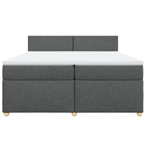 HEFZGDB Boxspringbett mit Matratze Dunkelgrau 200x200 cm Stoff Ehebett Bettgestell Bed Frame Einzelbett für Schlafzimmer Gästezimmer Wohnbereich Herberge HEFZGDB Boxspringbett mit Matratze Dunkelgrau 200x200 cm Stoff Ehebett Bettgestell Bed Frame Einzelbett für Schlafzimmer Gästezimmer Wohnbereich Herberge von HEFZGDB