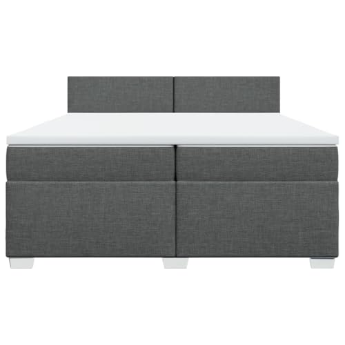 HEFZGDB Boxspringbett mit Matratze Dunkelgrau 200x200 cm Stoff Ehebett Bettgestell Einzelbetten Doppelbett für Schlafzimmer Herberge Wohnbereich Gästezimmer HEFZGDB Boxspringbett mit Matratze Dunkelgrau 200x200 cm Stoff Ehebett Bettgestell Einzelbetten Doppelbett für Schlafzimmer Herberge Wohnbereich Gästezimmer von HEFZGDB