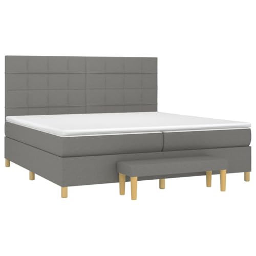 HEFZGDB Boxspringbett mit Matratze Dunkelgrau 200x200 cm Stoff Guest Bed Gästebett Bed Frame Familienbett für Schlafzimmer Gästezimmer Wohnbereich Herberge HEFZGDB Boxspringbett mit Matratze Dunkelgrau 200x200 cm Stoff Guest Bed Gästebett Bed Frame Familienbett für Schlafzimmer Gästezimmer Wohnbereich Herberge von HEFZGDB