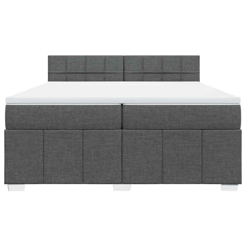 HEFZGDB Boxspringbett mit Matratze Dunkelgrau 200x200 cm Stoff Jugendbett Bettgestell Familienbett Doppelbett für Gästezimmer Wohnbereich Schlafzimmer Herberge HEFZGDB Boxspringbett mit Matratze Dunkelgrau 200x200 cm Stoff Jugendbett Bettgestell Familienbett Doppelbett für Gästezimmer Wohnbereich Schlafzimmer Herberge von HEFZGDB
