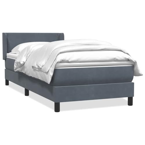 HEFZGDB Boxspringbett mit Matratze Dunkelgrau 80x220 cm Samt Daybed Gästebett Bettgestell Einzelbett für Wohnbereich Schlafzimmer Gästezimmer Herberge HEFZGDB Boxspringbett mit Matratze Dunkelgrau 80x220 cm Samt Daybed Gästebett Bettgestell Einzelbett für Wohnbereich Schlafzimmer Gästezimmer Herberge von HEFZGDB