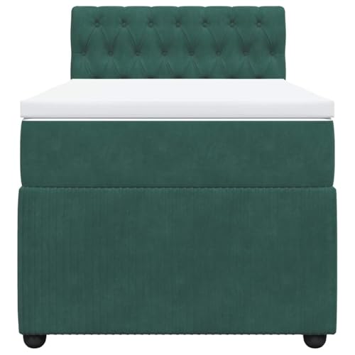 HEFZGDB Boxspringbett mit Matratze Dunkelgrün 100x200 cm Samt Daybed Bettgestell Bed Frame Doppelbett für Wohnbereich Schlafzimmer Gästezimmer Herberge HEFZGDB Boxspringbett mit Matratze Dunkelgrün 100x200 cm Samt Daybed Bettgestell Bed Frame Doppelbett für Wohnbereich Schlafzimmer Gästezimmer Herberge von HEFZGDB