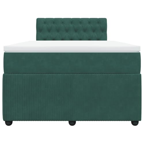 HEFZGDB Boxspringbett mit Matratze Dunkelgrün 120x200 cm Samt Daybed Bettgestell Bed Frame Doppelbett für Wohnbereich Schlafzimmer Gästezimmer Herberge HEFZGDB Boxspringbett mit Matratze Dunkelgrün 120x200 cm Samt Daybed Bettgestell Bed Frame Doppelbett für Wohnbereich Schlafzimmer Gästezimmer Herberge von HEFZGDB