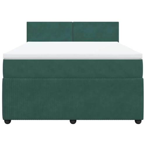 HEFZGDB Boxspringbett mit Matratze Dunkelgrün 140x200 cm Samt Daybed Bettgestell Bed Frame Doppelbett für Wohnbereich Schlafzimmer Gästezimmer Herberge HEFZGDB Boxspringbett mit Matratze Dunkelgrün 140x200 cm Samt Daybed Bettgestell Bed Frame Doppelbett für Wohnbereich Schlafzimmer Gästezimmer Herberge von HEFZGDB