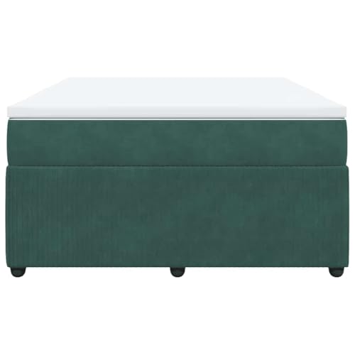 HEFZGDB Boxspringbett mit Matratze Dunkelgrün 140x200 cm Samt Ehebett Bed Frame Familienbett Doppelbett für Gästezimmer Herberge Schlafzimmer Wohnbereich HEFZGDB Boxspringbett mit Matratze Dunkelgrün 140x200 cm Samt Ehebett Bed Frame Familienbett Doppelbett für Gästezimmer Herberge Schlafzimmer Wohnbereich von HEFZGDB