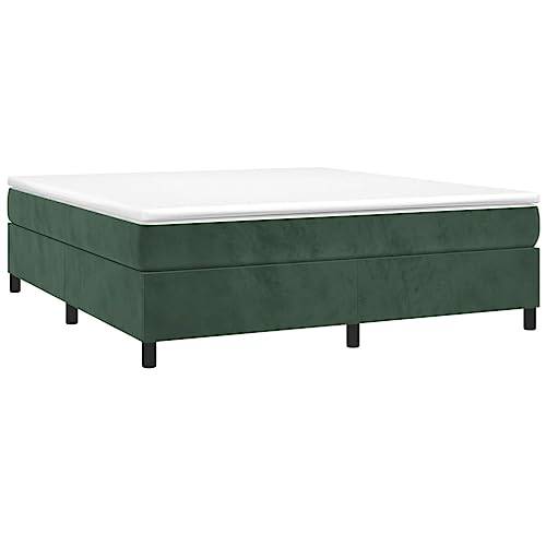 HEFZGDB Boxspringbett mit Matratze Dunkelgrün 180x200 cm Samt Bette Gästebett Bettgestell Doppelbett für Gästezimmer Schlafzimmer Wohnbereich Herberge HEFZGDB Boxspringbett mit Matratze Dunkelgrün 180x200 cm Samt Bette Gästebett Bettgestell Doppelbett für Gästezimmer Schlafzimmer Wohnbereich Herberge von HEFZGDB