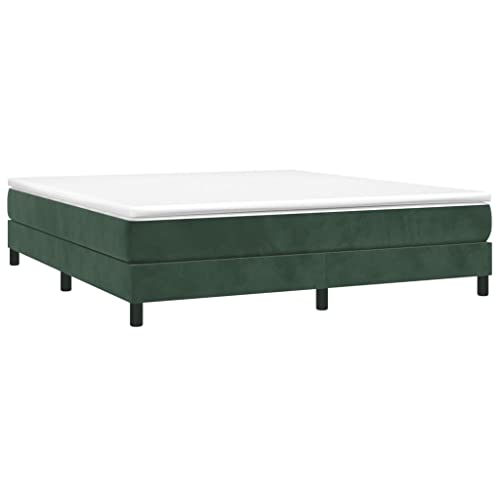 HEFZGDB Boxspringbett mit Matratze Dunkelgrün 180x200 cm Samt Bette Gästebett Bettgestell Doppelbett für Gästezimmer Schlafzimmer Wohnbereich Herberge HEFZGDB Boxspringbett mit Matratze Dunkelgrün 180x200 cm Samt Bette Gästebett Bettgestell Doppelbett für Gästezimmer Schlafzimmer Wohnbereich Herberge von HEFZGDB