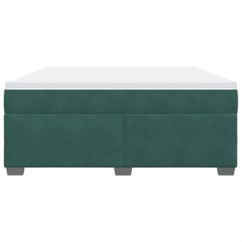 HEFZGDB Boxspringbett mit Matratze Dunkelgrün 180x200 cm Samt Single Bed Bed Frame Familienbett Bettrahmen für Wohnbereich Herberge Gästezimmer Schlafzimmer HEFZGDB Boxspringbett mit Matratze Dunkelgrün 180x200 cm Samt Single Bed Bed Frame Familienbett Bettrahmen für Wohnbereich Herberge Gästezimmer Schlafzimmer von HEFZGDB