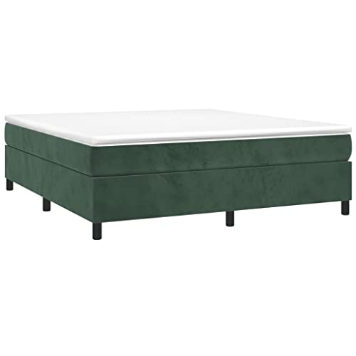 HEFZGDB Boxspringbett mit Matratze Dunkelgrün 200x200 cm Samt Bette Gästebett Bettgestell Doppelbett für Gästezimmer Schlafzimmer Wohnbereich Herberge HEFZGDB Boxspringbett mit Matratze Dunkelgrün 200x200 cm Samt Bette Gästebett Bettgestell Doppelbett für Gästezimmer Schlafzimmer Wohnbereich Herberge von HEFZGDB