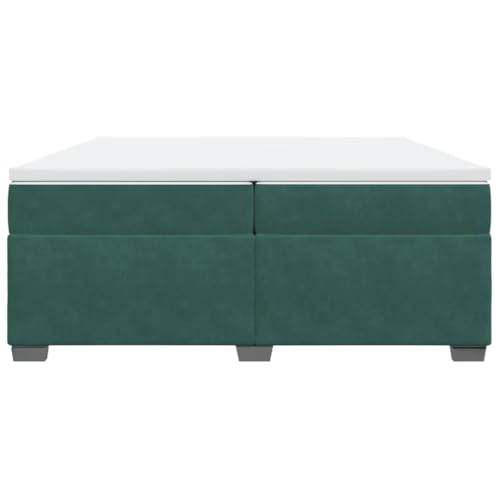 HEFZGDB Boxspringbett mit Matratze Dunkelgrün 200x200 cm Samt Single Bed Bed Frame Familienbett Bettrahmen für Wohnbereich Herberge Gästezimmer Schlafzimmer HEFZGDB Boxspringbett mit Matratze Dunkelgrün 200x200 cm Samt Single Bed Bed Frame Familienbett Bettrahmen für Wohnbereich Herberge Gästezimmer Schlafzimmer von HEFZGDB