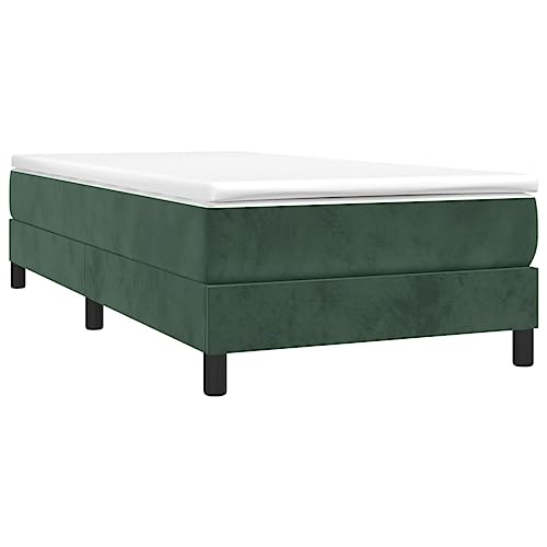HEFZGDB Boxspringbett mit Matratze Dunkelgrün 80x200 cm Samt Bette Gästebett Bettgestell Doppelbett für Gästezimmer Schlafzimmer Wohnbereich Herberge HEFZGDB Boxspringbett mit Matratze Dunkelgrün 80x200 cm Samt Bette Gästebett Bettgestell Doppelbett für Gästezimmer Schlafzimmer Wohnbereich Herberge von HEFZGDB