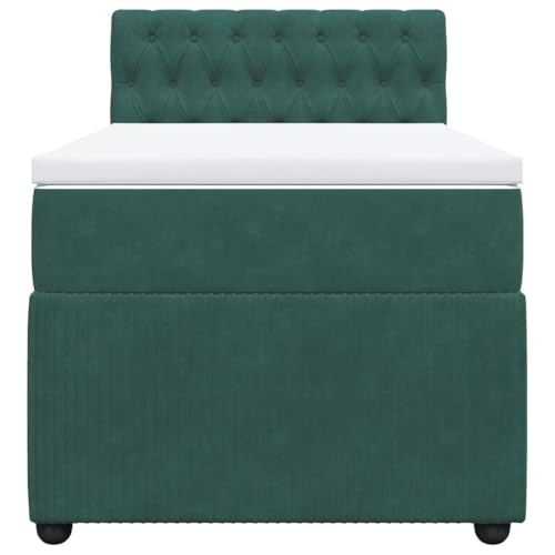 HEFZGDB Boxspringbett mit Matratze Dunkelgrün 80x200 cm Samt Daybed Bettgestell Bed Frame Doppelbett für Wohnbereich Schlafzimmer Gästezimmer Herberge HEFZGDB Boxspringbett mit Matratze Dunkelgrün 80x200 cm Samt Daybed Bettgestell Bed Frame Doppelbett für Wohnbereich Schlafzimmer Gästezimmer Herberge von HEFZGDB