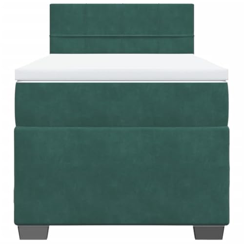 HEFZGDB Boxspringbett mit Matratze Dunkelgrün 80x200 cm Samt Einzelbett Familienbett Einzelbetten Doppelbett für Schlafzimmer Gästezimmer Herberge Wohnbereich HEFZGDB Boxspringbett mit Matratze Dunkelgrün 80x200 cm Samt Einzelbett Familienbett Einzelbetten Doppelbett für Schlafzimmer Gästezimmer Herberge Wohnbereich von HEFZGDB