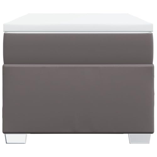 HEFZGDB Boxspringbett mit Matratze Grau 90x200 cm Kunstleder Single Bed Gästebett Doppelbett Bettrahmen für Schlafzimmer Wohnbereich Herberge Gästezimmer HEFZGDB Boxspringbett mit Matratze Grau 90x200 cm Kunstleder Single Bed Gästebett Doppelbett Bettrahmen für Schlafzimmer Wohnbereich Herberge Gästezimmer von HEFZGDB