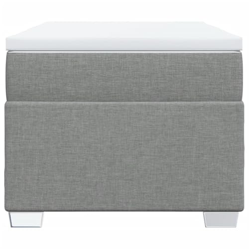 HEFZGDB Boxspringbett mit Matratze Hellgrau 100x200 cm Stoff Double Bed Gästebett Bed Frame Bettrahmen für Wohnbereich Gästezimmer Herberge Schlafzimmer HEFZGDB Boxspringbett mit Matratze Hellgrau 100x200 cm Stoff Double Bed Gästebett Bed Frame Bettrahmen für Wohnbereich Gästezimmer Herberge Schlafzimmer von HEFZGDB