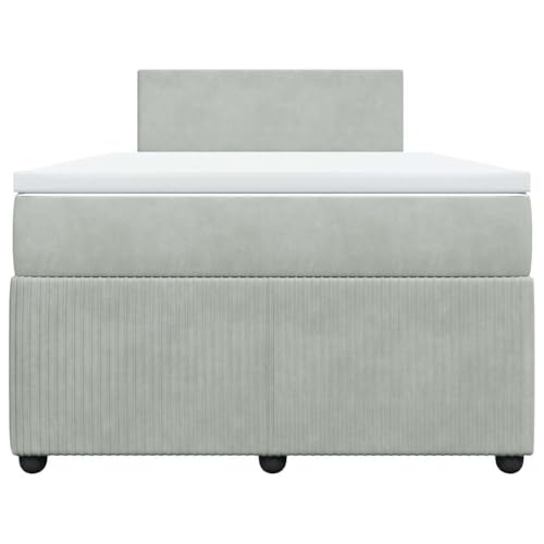 HEFZGDB Boxspringbett mit Matratze Hellgrau 120x190 cm Samt Daybed Bettgestell Bed Frame Doppelbett für Wohnbereich Schlafzimmer Gästezimmer Herberge HEFZGDB Boxspringbett mit Matratze Hellgrau 120x190 cm Samt Daybed Bettgestell Bed Frame Doppelbett für Wohnbereich Schlafzimmer Gästezimmer Herberge von HEFZGDB