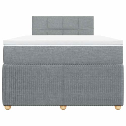 HEFZGDB Boxspringbett mit Matratze Hellgrau 120x190 cm Stoff Ehebett Gästebett Einzelbetten Bettrahmen für Herberge Wohnbereich Schlafzimmer Gästezimmer HEFZGDB Boxspringbett mit Matratze Hellgrau 120x190 cm Stoff Ehebett Gästebett Einzelbetten Bettrahmen für Herberge Wohnbereich Schlafzimmer Gästezimmer von HEFZGDB