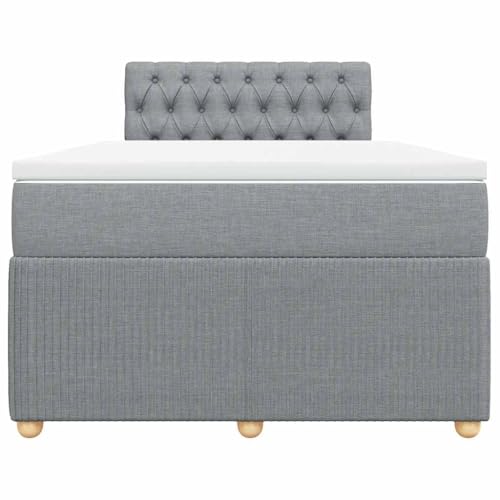 HEFZGDB Boxspringbett mit Matratze Hellgrau 120x190 cm Stoff Ehebett Gästebett Einzelbetten Bettrahmen für Herberge Wohnbereich Schlafzimmer Gästezimmer HEFZGDB Boxspringbett mit Matratze Hellgrau 120x190 cm Stoff Ehebett Gästebett Einzelbetten Bettrahmen für Herberge Wohnbereich Schlafzimmer Gästezimmer von HEFZGDB