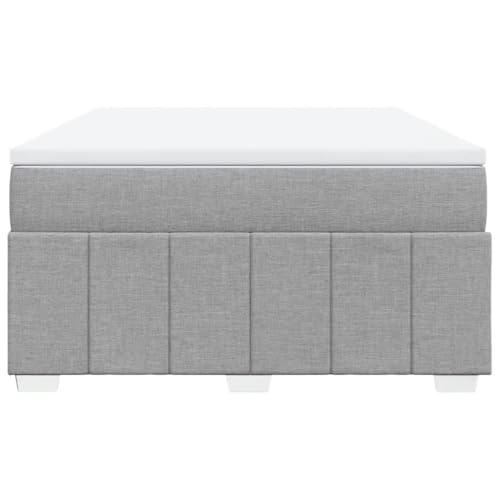 HEFZGDB Boxspringbett mit Matratze Hellgrau 160x200 cm Stoff Bette Gästebett Bed Frame Einzelbetten für Herberge Schlafzimmer Wohnbereich Gästezimmer HEFZGDB Boxspringbett mit Matratze Hellgrau 160x200 cm Stoff Bette Gästebett Bed Frame Einzelbetten für Herberge Schlafzimmer Wohnbereich Gästezimmer von HEFZGDB