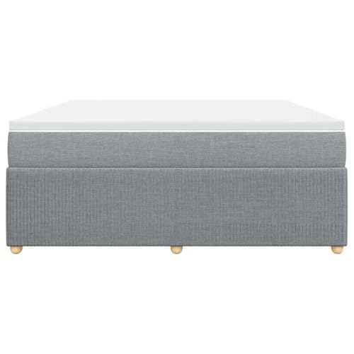 HEFZGDB Boxspringbett mit Matratze Hellgrau 180x200 cm Stoff Jugendbett Bettgestell Bed Frame Bettrahmen für Gästezimmer Wohnbereich Herberge Schlafzimmer HEFZGDB Boxspringbett mit Matratze Hellgrau 180x200 cm Stoff Jugendbett Bettgestell Bed Frame Bettrahmen für Gästezimmer Wohnbereich Herberge Schlafzimmer von HEFZGDB