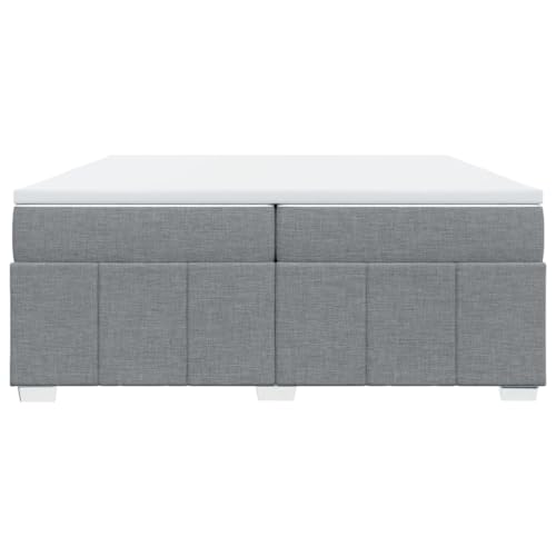 HEFZGDB Boxspringbett mit Matratze Hellgrau 200x200 cm Stoff Bette Gästebett Bed Frame Einzelbetten für Herberge Schlafzimmer Wohnbereich Gästezimmer HEFZGDB Boxspringbett mit Matratze Hellgrau 200x200 cm Stoff Bette Gästebett Bed Frame Einzelbetten für Herberge Schlafzimmer Wohnbereich Gästezimmer von HEFZGDB