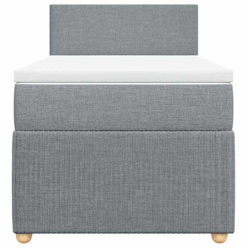 HEFZGDB Boxspringbett mit Matratze Hellgrau 80x200 cm Stoff Ehebett Gästebett Einzelbetten Bettrahmen für Herberge Wohnbereich Schlafzimmer Gästezimmer HEFZGDB Boxspringbett mit Matratze Hellgrau 80x200 cm Stoff Ehebett Gästebett Einzelbetten Bettrahmen für Herberge Wohnbereich Schlafzimmer Gästezimmer von HEFZGDB