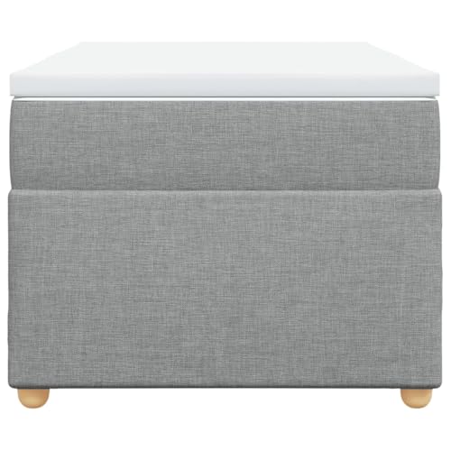 HEFZGDB Boxspringbett mit Matratze Hellgrau 80x200 cm Stoff Jugendbett Gästebett Bettgestell Single Bed für Schlafzimmer Herberge Gästezimmer Wohnbereich HEFZGDB Boxspringbett mit Matratze Hellgrau 80x200 cm Stoff Jugendbett Gästebett Bettgestell Single Bed für Schlafzimmer Herberge Gästezimmer Wohnbereich von HEFZGDB