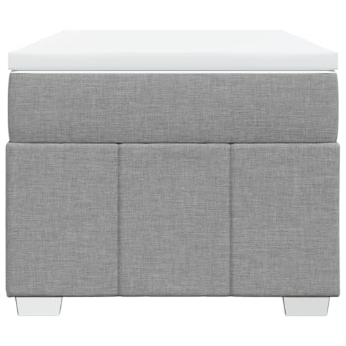 HEFZGDB Boxspringbett mit Matratze Hellgrau 90x190 cm Stoff Bette Gästebett Bed Frame Einzelbetten für Herberge Schlafzimmer Wohnbereich Gästezimmer HEFZGDB Boxspringbett mit Matratze Hellgrau 90x190 cm Stoff Bette Gästebett Bed Frame Einzelbetten für Herberge Schlafzimmer Wohnbereich Gästezimmer von HEFZGDB