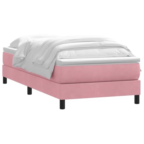 HEFZGDB Boxspringbett mit Matratze Rosa 100x220 cm Samt Bette Gästebett Bettgestell Doppelbett für Gästezimmer Schlafzimmer Wohnbereich Herberge HEFZGDB Boxspringbett mit Matratze Rosa 100x220 cm Samt Bette Gästebett Bettgestell Doppelbett für Gästezimmer Schlafzimmer Wohnbereich Herberge von HEFZGDB