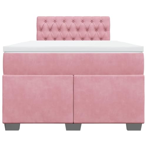 HEFZGDB Boxspringbett mit Matratze Rosa 120x200 cm Samt Einzelbett Familienbett Einzelbetten Doppelbett für Schlafzimmer Gästezimmer Herberge Wohnbereich HEFZGDB Boxspringbett mit Matratze Rosa 120x200 cm Samt Einzelbett Familienbett Einzelbetten Doppelbett für Schlafzimmer Gästezimmer Herberge Wohnbereich von HEFZGDB