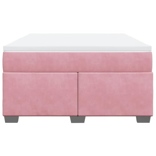 HEFZGDB Boxspringbett mit Matratze Rosa 140x190 cm Samt Single Bed Bed Frame Familienbett Bettrahmen für Wohnbereich Herberge Gästezimmer Schlafzimmer HEFZGDB Boxspringbett mit Matratze Rosa 140x190 cm Samt Single Bed Bed Frame Familienbett Bettrahmen für Wohnbereich Herberge Gästezimmer Schlafzimmer von HEFZGDB