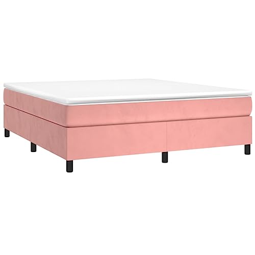 HEFZGDB Boxspringbett mit Matratze Rosa 160x200 cm Samt Bette Gästebett Bettgestell Doppelbett für Gästezimmer Schlafzimmer Wohnbereich Herberge HEFZGDB Boxspringbett mit Matratze Rosa 160x200 cm Samt Bette Gästebett Bettgestell Doppelbett für Gästezimmer Schlafzimmer Wohnbereich Herberge von HEFZGDB