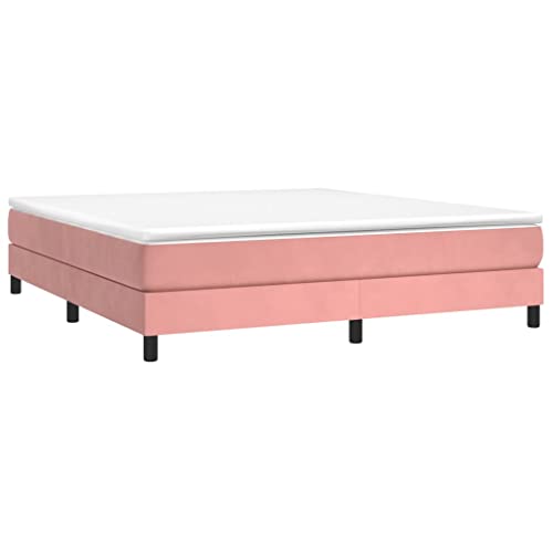 HEFZGDB Boxspringbett mit Matratze Rosa 160x200 cm Samt Bette Gästebett Bettgestell Doppelbett für Gästezimmer Schlafzimmer Wohnbereich Herberge HEFZGDB Boxspringbett mit Matratze Rosa 160x200 cm Samt Bette Gästebett Bettgestell Doppelbett für Gästezimmer Schlafzimmer Wohnbereich Herberge von HEFZGDB