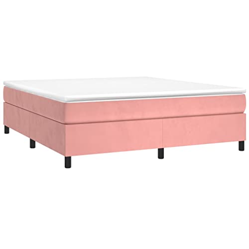 HEFZGDB Boxspringbett mit Matratze Rosa 200x200 cm Samt Bette Gästebett Bettgestell Doppelbett für Gästezimmer Schlafzimmer Wohnbereich Herberge HEFZGDB Boxspringbett mit Matratze Rosa 200x200 cm Samt Bette Gästebett Bettgestell Doppelbett für Gästezimmer Schlafzimmer Wohnbereich Herberge von HEFZGDB