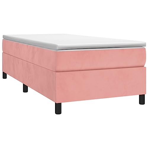 HEFZGDB Boxspringbett mit Matratze Rosa 80x200 cm Samt Bette Gästebett Bettgestell Doppelbett für Gästezimmer Schlafzimmer Wohnbereich Herberge HEFZGDB Boxspringbett mit Matratze Rosa 80x200 cm Samt Bette Gästebett Bettgestell Doppelbett für Gästezimmer Schlafzimmer Wohnbereich Herberge von HEFZGDB