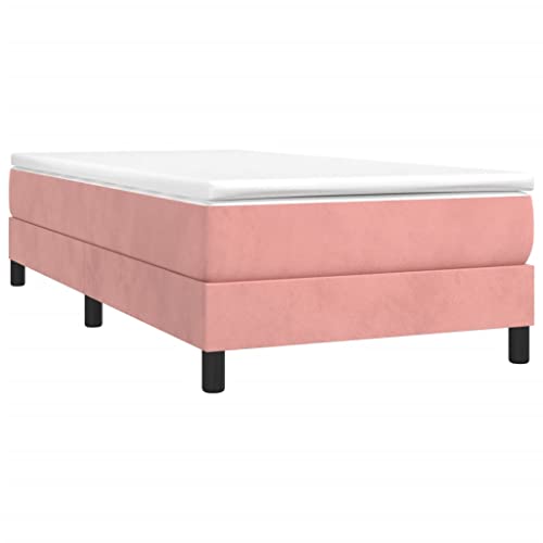 HEFZGDB Boxspringbett mit Matratze Rosa 80x200 cm Samt Bette Gästebett Bettgestell Doppelbett für Gästezimmer Schlafzimmer Wohnbereich Herberge HEFZGDB Boxspringbett mit Matratze Rosa 80x200 cm Samt Bette Gästebett Bettgestell Doppelbett für Gästezimmer Schlafzimmer Wohnbereich Herberge von HEFZGDB