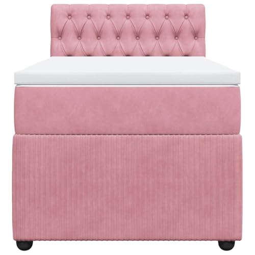 HEFZGDB Boxspringbett mit Matratze Rosa 80x200 cm Samt Daybed Bettgestell Bed Frame Doppelbett für Wohnbereich Schlafzimmer Gästezimmer Herberge HEFZGDB Boxspringbett mit Matratze Rosa 80x200 cm Samt Daybed Bettgestell Bed Frame Doppelbett für Wohnbereich Schlafzimmer Gästezimmer Herberge von HEFZGDB