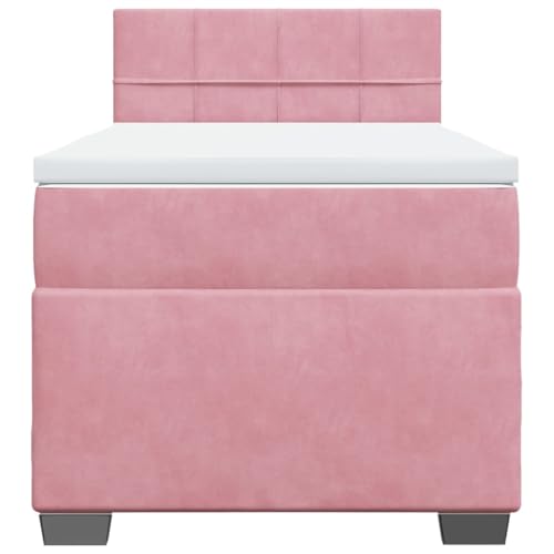 HEFZGDB Boxspringbett mit Matratze Rosa 80x200 cm Samt Einzelbett Familienbett Einzelbetten Doppelbett für Schlafzimmer Gästezimmer Herberge Wohnbereich HEFZGDB Boxspringbett mit Matratze Rosa 80x200 cm Samt Einzelbett Familienbett Einzelbetten Doppelbett für Schlafzimmer Gästezimmer Herberge Wohnbereich von HEFZGDB