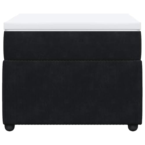 HEFZGDB Boxspringbett mit Matratze Schwarz 100x200 cm Samt Ehebett Bed Frame Familienbett Doppelbett für Gästezimmer Herberge Schlafzimmer Wohnbereich HEFZGDB Boxspringbett mit Matratze Schwarz 100x200 cm Samt Ehebett Bed Frame Familienbett Doppelbett für Gästezimmer Herberge Schlafzimmer Wohnbereich von HEFZGDB