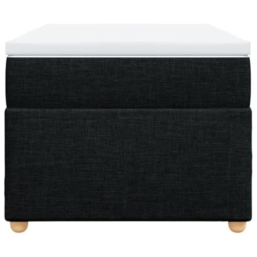 HEFZGDB Boxspringbett mit Matratze Schwarz 100x200 cm Stoff Jugendbett Gästebett Bettgestell Single Bed für Schlafzimmer Herberge Gästezimmer Wohnbereich HEFZGDB Boxspringbett mit Matratze Schwarz 100x200 cm Stoff Jugendbett Gästebett Bettgestell Single Bed für Schlafzimmer Herberge Gästezimmer Wohnbereich von HEFZGDB