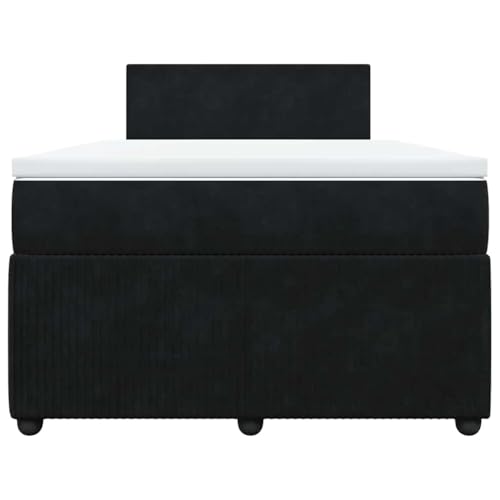 HEFZGDB Boxspringbett mit Matratze Schwarz 120x190 cm Samt Daybed Bettgestell Bed Frame Doppelbett für Wohnbereich Schlafzimmer Gästezimmer Herberge HEFZGDB Boxspringbett mit Matratze Schwarz 120x190 cm Samt Daybed Bettgestell Bed Frame Doppelbett für Wohnbereich Schlafzimmer Gästezimmer Herberge von HEFZGDB