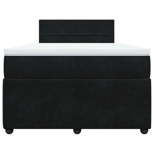 HEFZGDB Boxspringbett mit Matratze Schwarz 120x190 cm Samt Daybed Bettgestell Bed Frame Doppelbett für Wohnbereich Schlafzimmer Gästezimmer Herberge HEFZGDB Boxspringbett mit Matratze Schwarz 120x190 cm Samt Daybed Bettgestell Bed Frame Doppelbett für Wohnbereich Schlafzimmer Gästezimmer Herberge von HEFZGDB