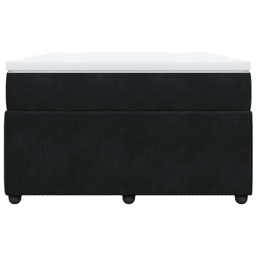 HEFZGDB Boxspringbett mit Matratze Schwarz 120x190 cm Samt Ehebett Bed Frame Familienbett Doppelbett für Gästezimmer Herberge Schlafzimmer Wohnbereich HEFZGDB Boxspringbett mit Matratze Schwarz 120x190 cm Samt Ehebett Bed Frame Familienbett Doppelbett für Gästezimmer Herberge Schlafzimmer Wohnbereich von HEFZGDB