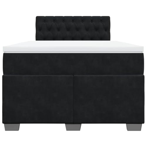 HEFZGDB Boxspringbett mit Matratze Schwarz 120x190 cm Samt Einzelbett Familienbett Einzelbetten Doppelbett für Schlafzimmer Gästezimmer Herberge Wohnbereich HEFZGDB Boxspringbett mit Matratze Schwarz 120x190 cm Samt Einzelbett Familienbett Einzelbetten Doppelbett für Schlafzimmer Gästezimmer Herberge Wohnbereich von HEFZGDB