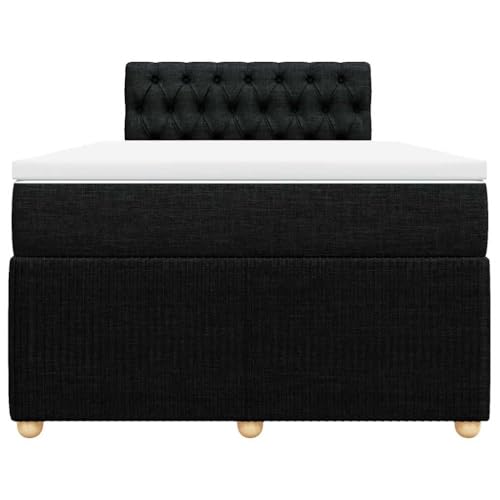 HEFZGDB Boxspringbett mit Matratze Schwarz 120x190 cm Stoff Ehebett Gästebett Einzelbetten Bettrahmen für Herberge Wohnbereich Schlafzimmer Gästezimmer HEFZGDB Boxspringbett mit Matratze Schwarz 120x190 cm Stoff Ehebett Gästebett Einzelbetten Bettrahmen für Herberge Wohnbereich Schlafzimmer Gästezimmer von HEFZGDB