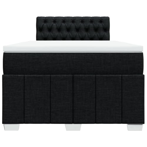 HEFZGDB Boxspringbett mit Matratze Schwarz 120x190 cm Stoff Jugendbett Bettgestell Familienbett Doppelbett für Gästezimmer Wohnbereich Schlafzimmer Herberge HEFZGDB Boxspringbett mit Matratze Schwarz 120x190 cm Stoff Jugendbett Bettgestell Familienbett Doppelbett für Gästezimmer Wohnbereich Schlafzimmer Herberge von HEFZGDB