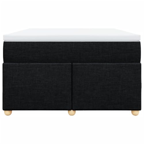 HEFZGDB Boxspringbett mit Matratze Schwarz 120x190 cm Stoff Jugendbett Gästebett Bettgestell Single Bed für Schlafzimmer Herberge Gästezimmer Wohnbereich HEFZGDB Boxspringbett mit Matratze Schwarz 120x190 cm Stoff Jugendbett Gästebett Bettgestell Single Bed für Schlafzimmer Herberge Gästezimmer Wohnbereich von HEFZGDB